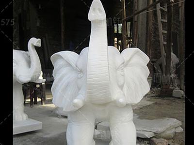 汉白玉大象翘鼻子底板