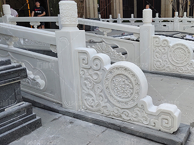 汉白玉栏杆售楼部案例0101